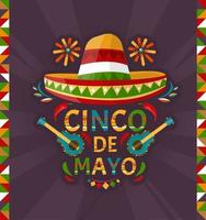 cinco de mayo. 5 mei, vakantie in mexico. cartoon stijl. vector banner.