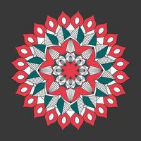 patroon in de vorm van mandala, decoratief ornament in oosterse stijl, sier mandala ontwerp achtergrond gratis vector