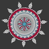 cirkelvormig patroon in de vorm van mandala, decoratief ornament in oosterse stijl, sier mandala ontwerp achtergrond gratis vector