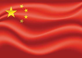 Chinese vlag thema vector kunst achtergrond