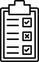 controlelijst vector pictogram