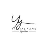 brief yy handtekening logo sjabloon vector