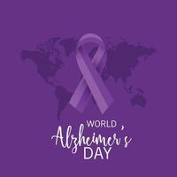 vectorillustratie van een banner voor de wereld van de ziekte van Alzheimer. vector