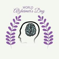 vectorillustratie van een banner voor de wereld van de ziekte van Alzheimer. vector