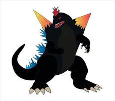 godzilla tekenfilm vector illustratie