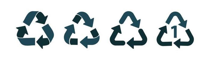vlak pictogrammen voor recycle draaien, recycle , bijwerken , herladen , vernieuwen icoon vector