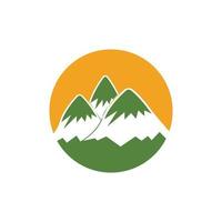 berg icoon logo sjabloon vector
