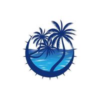 palm logo icoon sjabloon en symbool vector boom