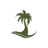 palm logo icoon sjabloon en symbool vector boom