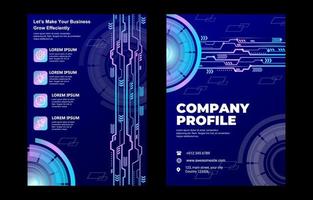 modern technologie bedrijf profiel sjabloon vector