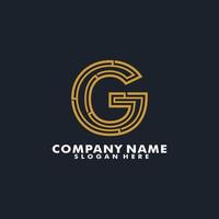 monogram brief g elegant logo ontwerp, modern eerste brief g logo vector