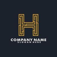 monogram brief h elegant logo ontwerp, modern eerste brief h logo vector