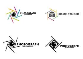 reeks van camera logo, fotografie logo icoon vector sjabloon