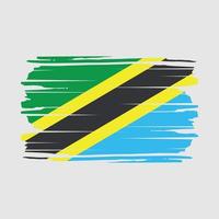 Tanzania vlag borstel vector