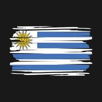 Uruguay vlag borstel vector