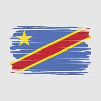 republiek Congo vlag borstel vector