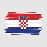 Kroatië vlag borstel vector