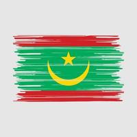 Mauritanië vlag borstel vector