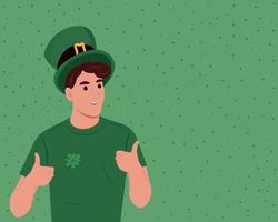 Iers klaver hoeden vieren st. Patrick dag. banier met plaats voor tekst. vector