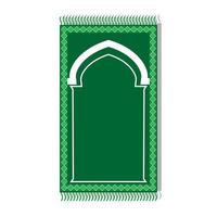 gebed tapijt icoon symbool logo, sajadah voor Moslim gebed groen ontwerp Ramadan icoon vector illustratie