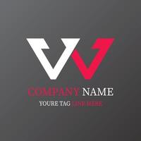 vrij vector w logo ontwerp voor uw bedrijf