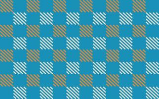 blauw gekleurde plaid patroon met bruin en wit accenten. naadloos patroon voor behang, kleding stof, textiel, merk, achtergrond, en spandoek. vector