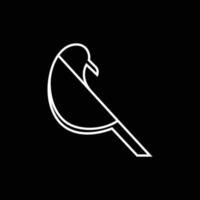 meetkundig weinig vogel duif duif lijn minimaal logo ontwerp vector