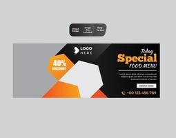 voedsel sociale media banner sjabloonontwerp vector