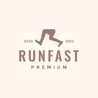 brief r voor rennen voet snel Gezondheid sport logo ontwerp vector icoon illustratie