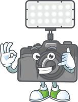 foto camera met verlichting icoon ontwerp vector