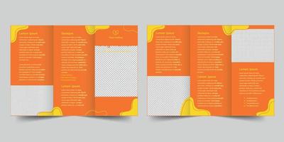 hond wandelaar drievoud brochure sjabloon, drievoud brochure boekhouding firma folder vector lay-out drievoud mockup pro vector