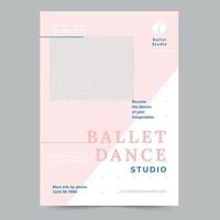 sjabloon van ballet dans studio folder, ogenblik downloaden, bewerkbare ontwerp, pro vector