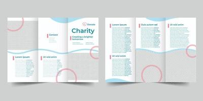 liefdadigheid drievoud brochure sjabloon, drievoud brochure boekhouding firma folder vector lay-out drievoud mockup pro vector