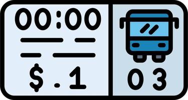 bus ticket vector icoon