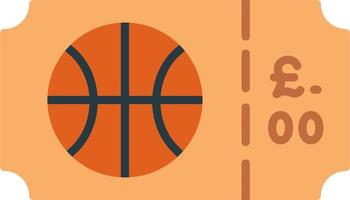 basketbal ticket vector icoon