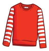 schattig en grappig rood strepen lang mouw overhemd voor Mens - vector. vector