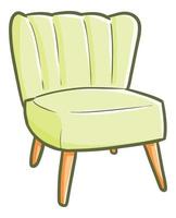 koel en grappig elegant stoel voor interieur gebruik vector