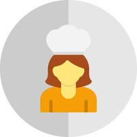 chef vrouw vector icoon ontwerp