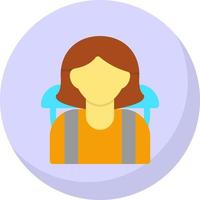 vrouw reiziger vector icoon ontwerp
