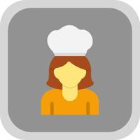 chef vrouw vector icoon ontwerp