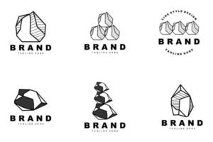 steen logo, edelsteen lijn steen ontwerp, diamant, kristal, gemakkelijk elegant, Product merk vector, natuurlijk steen icoon vector
