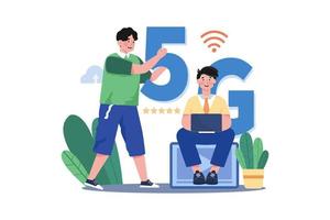 5g technologie illustratie concept Aan wit achtergrond vector