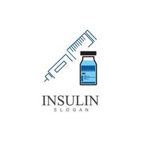 insuline injectie icoon illustratie gemakkelijk ontwerp element vector logo sjabloon