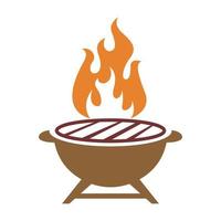 bbq icoon logo ontwerp vector