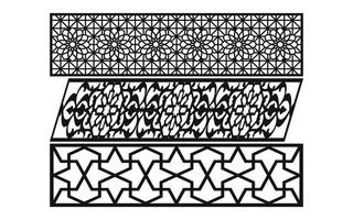 decoratief bloemen patronen, meetkundig sjabloon voor cnc laser snijdend vector