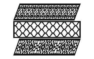 decoratief bloemen patronen, meetkundig sjabloon voor cnc laser snijdend vector