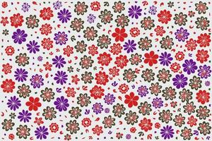 bloemen ornament patroon in kleurrijk vlak ontwerp voor geschenk inpakken, vector voorraad