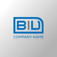 biu brief logo creatief ontwerp. biu uniek ontwerp. vector