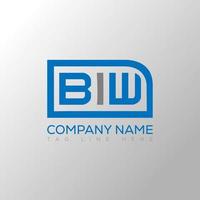 biw brief logo creatief ontwerp. biw uniek ontwerp. vector