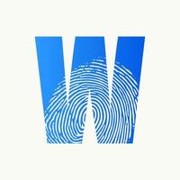 eerste w vinger afdrukken logo vector